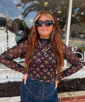 Black Fall Mesh Top