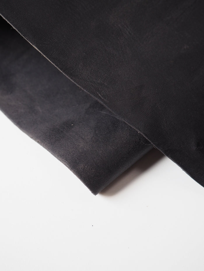 Black Heavy Calfskin