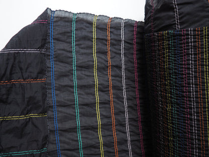 Black + Rainbow Descending Stripe Cotton (Per Piece)