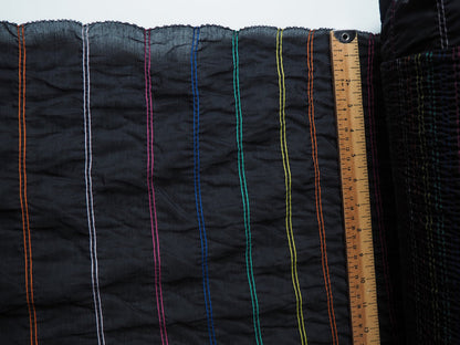 Black + Rainbow Descending Stripe Cotton (Per Piece)