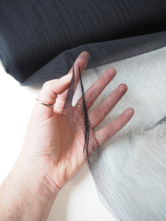 Black Rigid Tulle