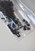 Black Sew-on Press Stud 7mm - 100 Pairs