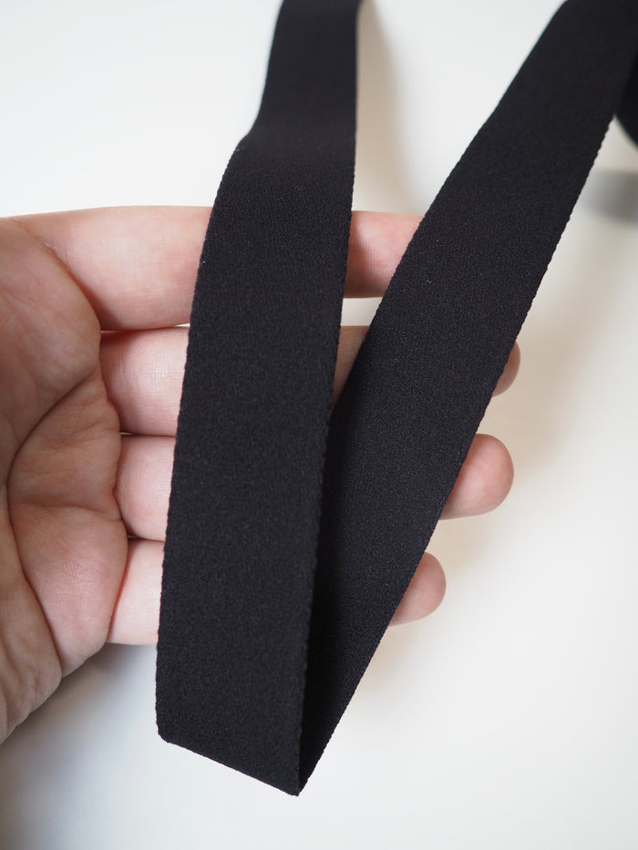 Black Thick Soft Elastic 25mm