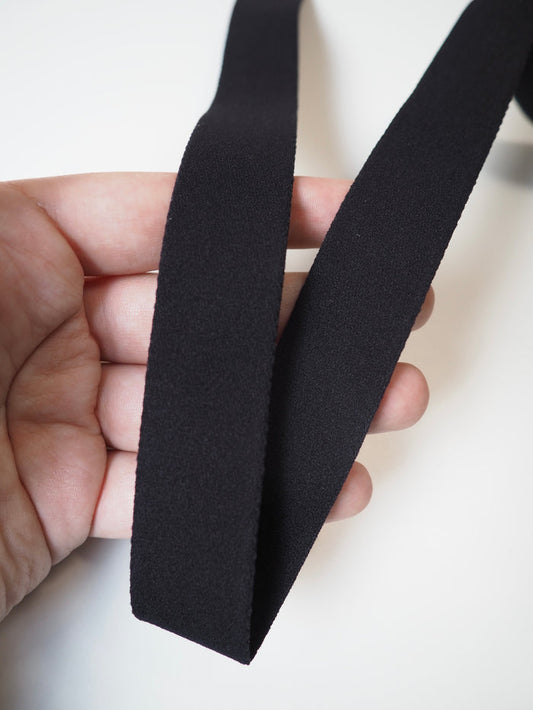 Black Thick Soft Elastic 25mm