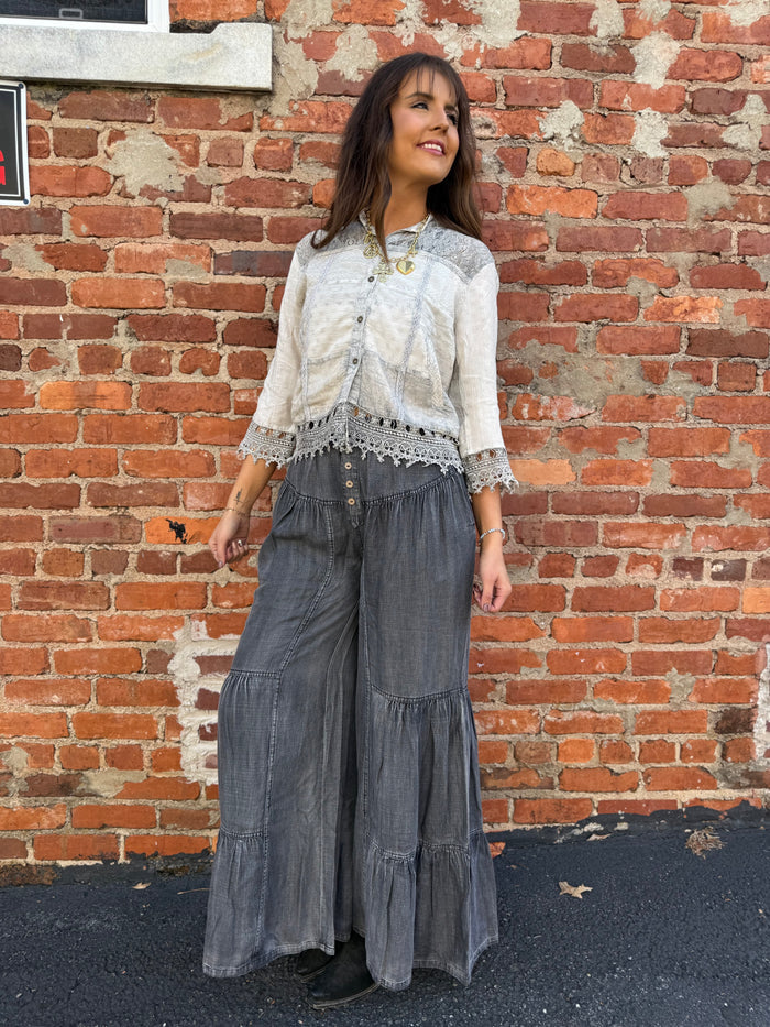Black Washed Pants