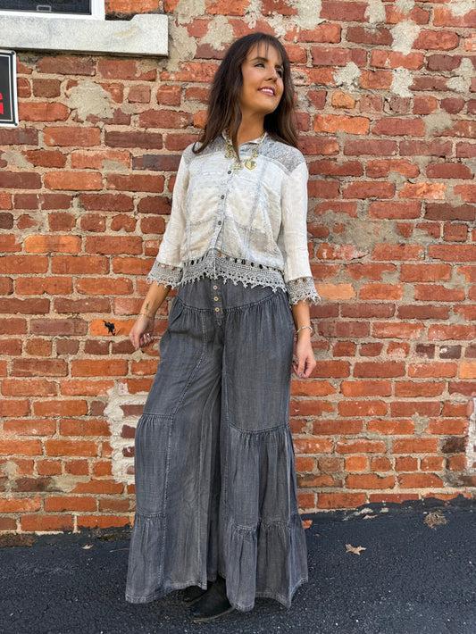 Black Washed Pants