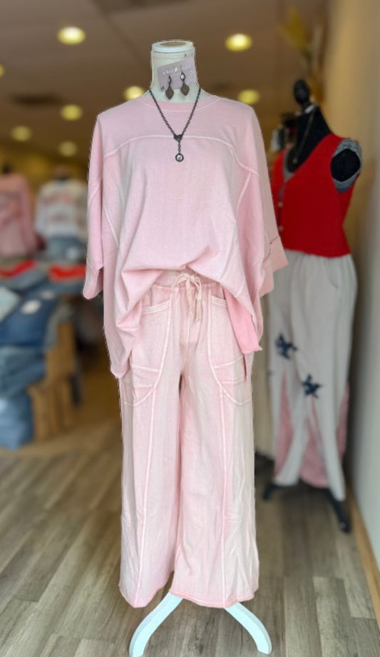 Blush Terry Knit Pants