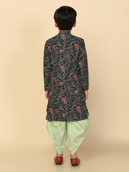Boy's Black Kurta Dhoti Set