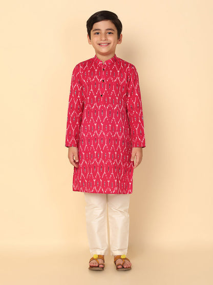 Boy's Hot Pink Kurta Pyjama Set