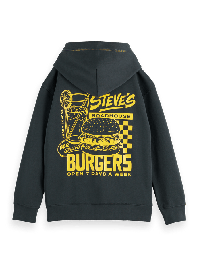 Boys' Oversized Zip Through Hoodie