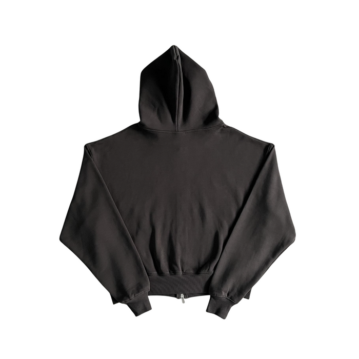 Broken Planet Classic Zip Hoodie Brown/White