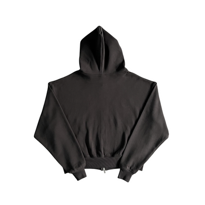 Broken Planet Classic Zip Hoodie Brown/White