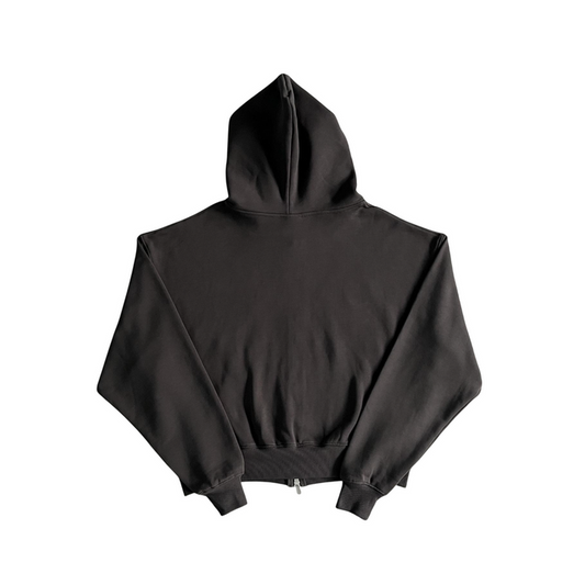 Broken Planet Classic Zip Hoodie Brown/White