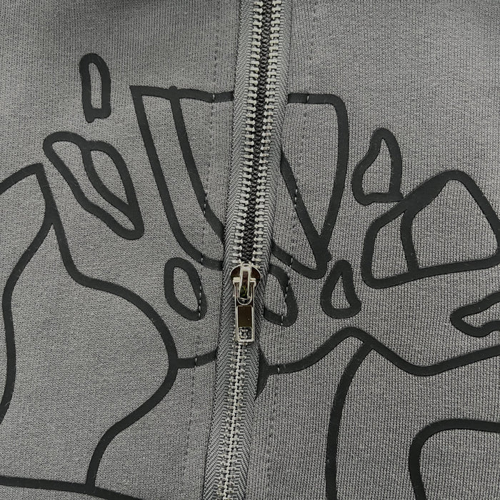 Broken Planet Going To Outer Space Zip Hoodie Grey