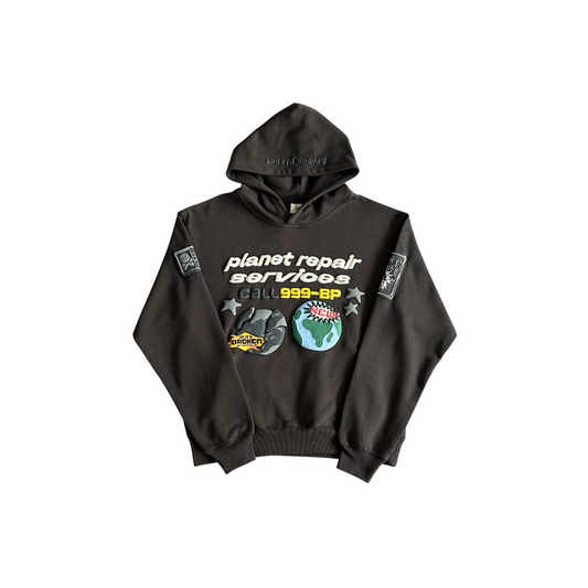 Broken Planet Planet Repair Services Hoodie Black