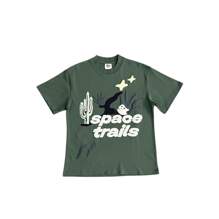 Broken Planet Space Trails Tee Green