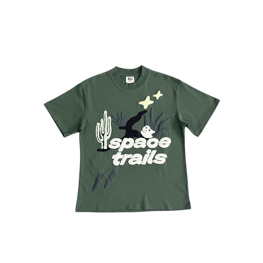 Broken Planet Space Trails Tee Green