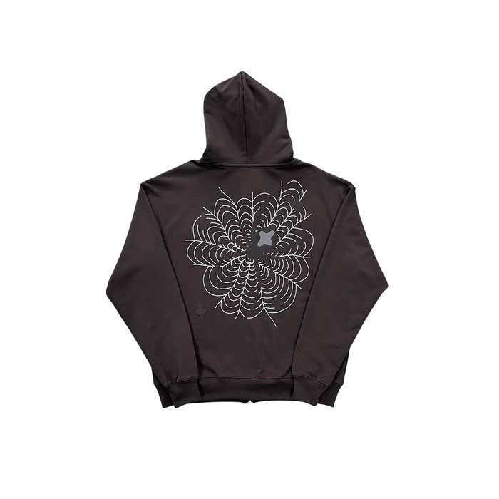 Broken Planet Spider Zip Hoodie Black