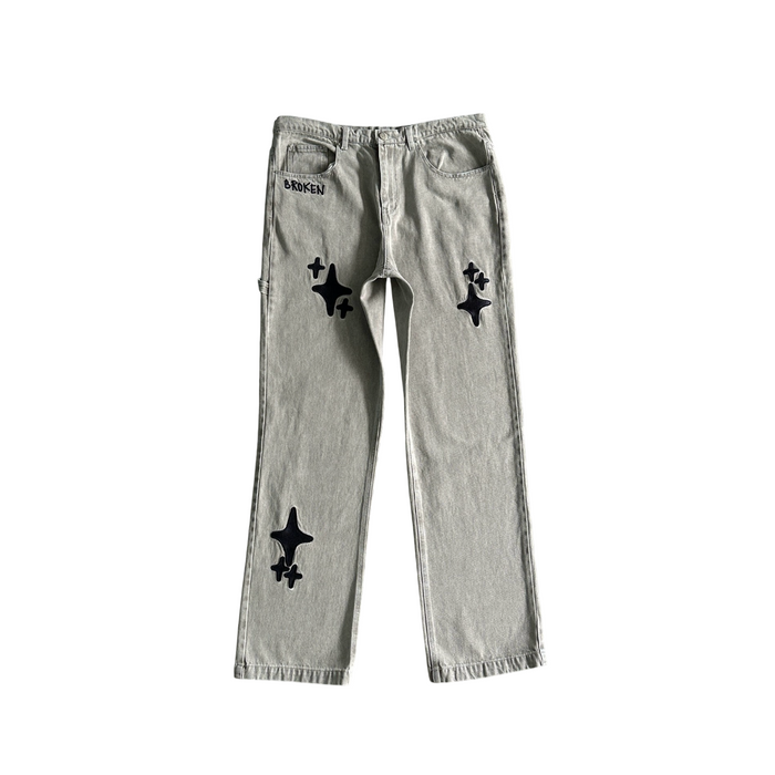 Broken Planet Stars Jeans Grey/Black