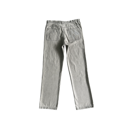 Broken Planet Stars Jeans Grey/White