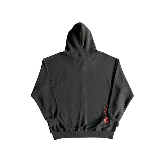Broken Planet Turn On The Dark Zip Hoodie Black/Red