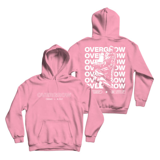 overgrow Broken Things - Pink Pullover front and back