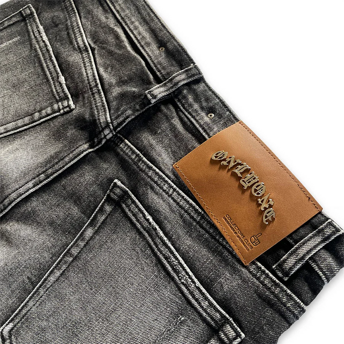 Brooklyn Distressed Embroidered Jean