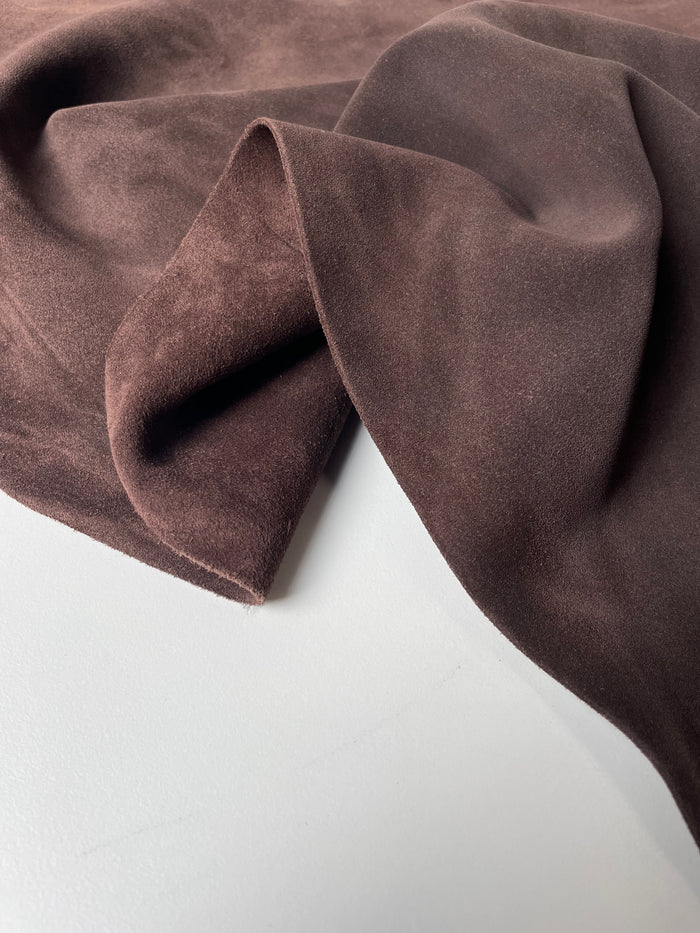 Brown Calfskin Suede