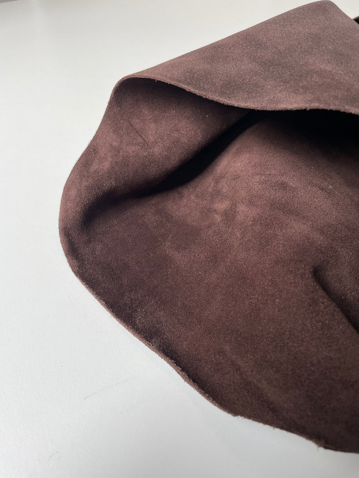 Brown Calfskin Suede