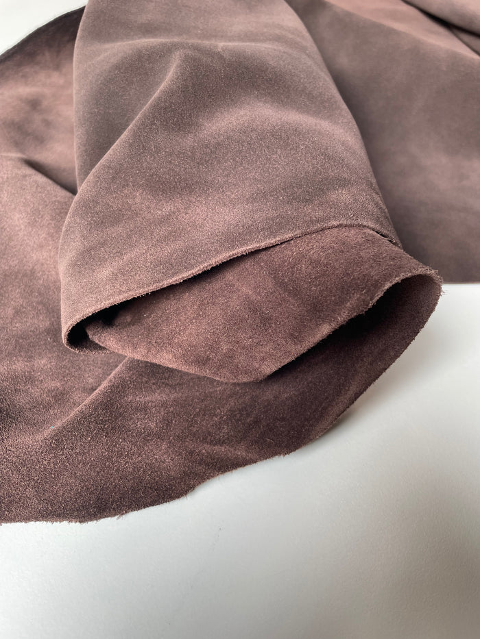 Brown Calfskin Suede