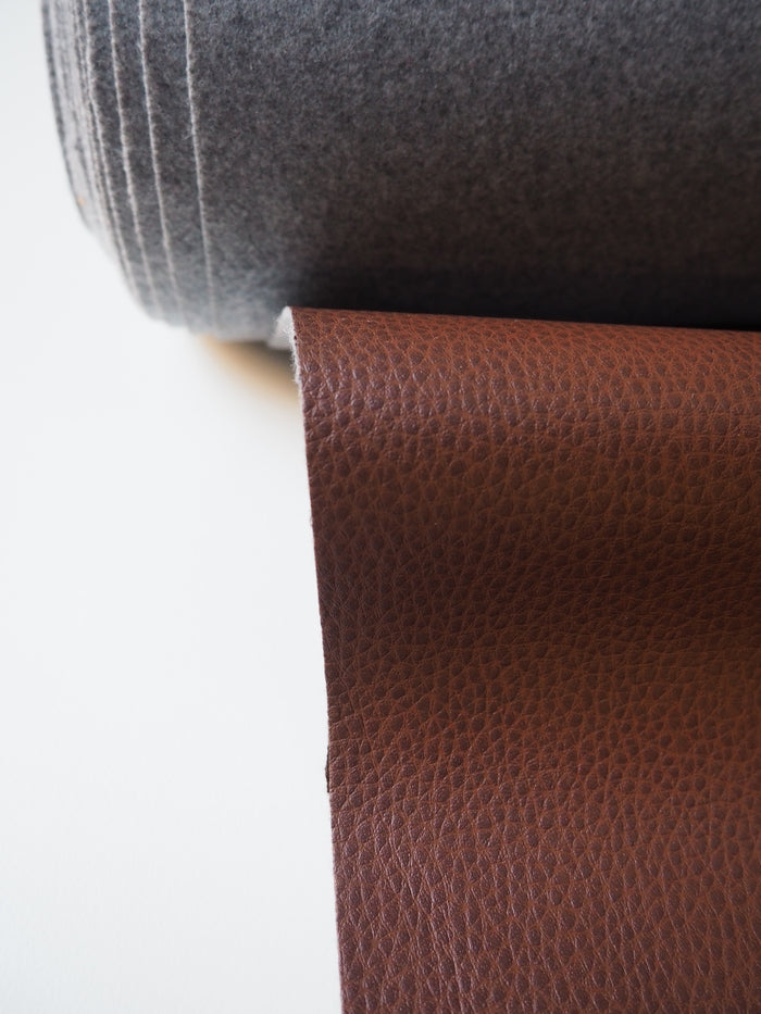 Brown Distressed Pleather