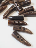 Brown Horn Duffle Toggle 5cm