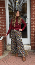 Burgundy Floral Sweater