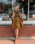 Camel L/S Dress