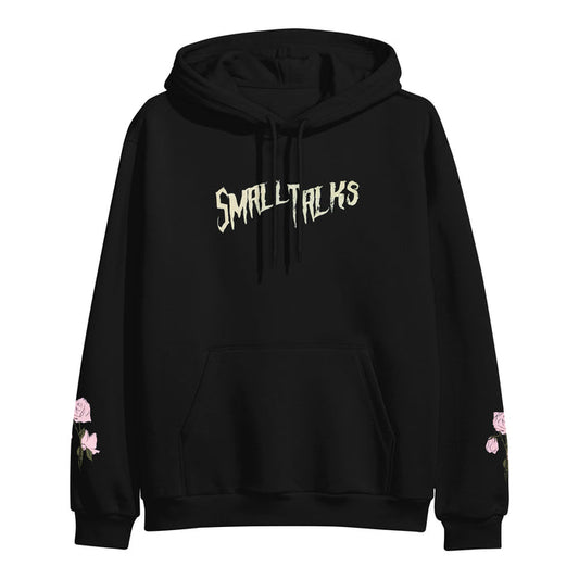 small talks Cartoon - Black Pullover front