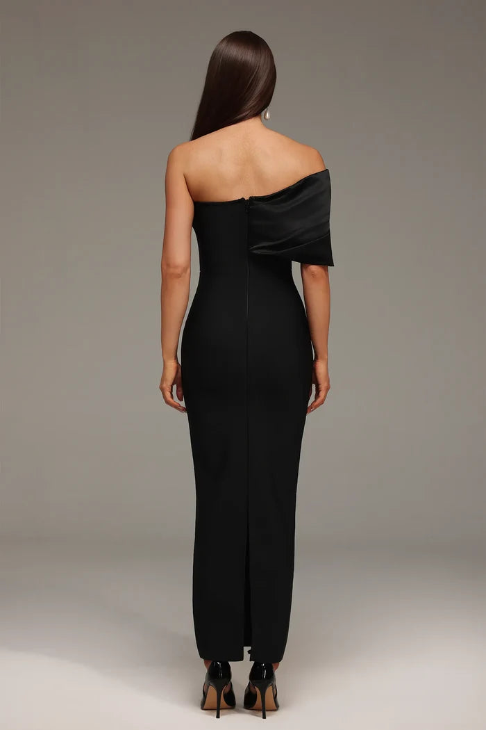 Cassandra  Off-Shoulder Black Dress