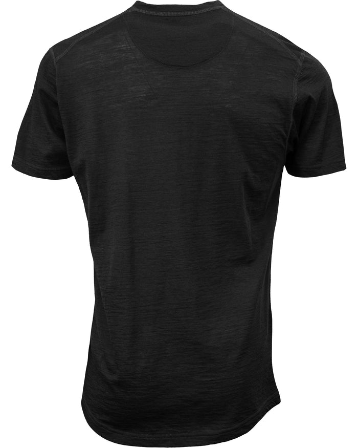 CASSIUS MERINO JERSEY CREW NECK T-SHIRT - BLACK