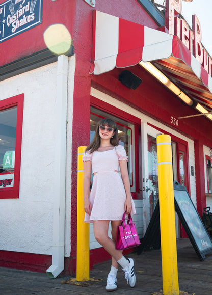 CATHERINE Puff Sleeves Side Cut Out Dress