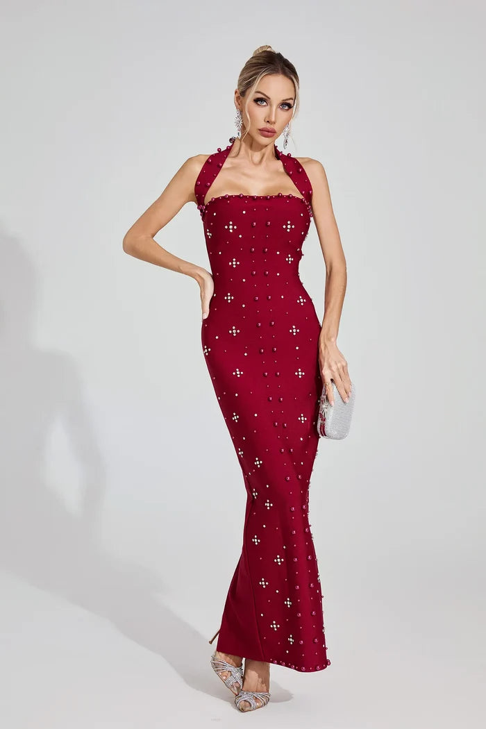 Celeste Embellished One-Shoulder Mermaid Gown