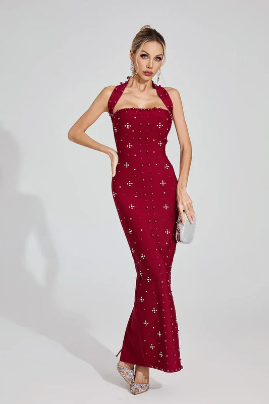 Celeste Embellished One-Shoulder Mermaid Gown