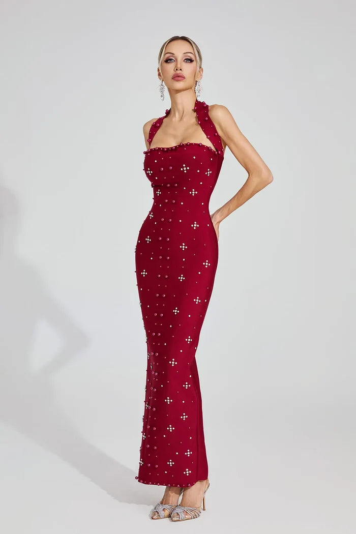 Celeste Embellished One-Shoulder Mermaid Gown
