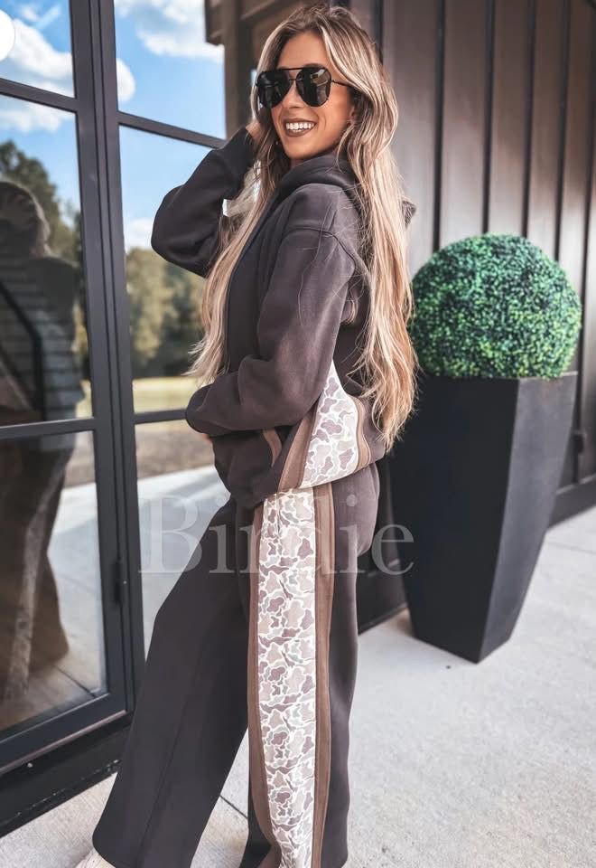 Charcoal camo hoodie