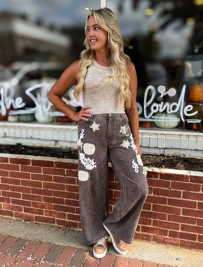 Charcoal Patch Pants
