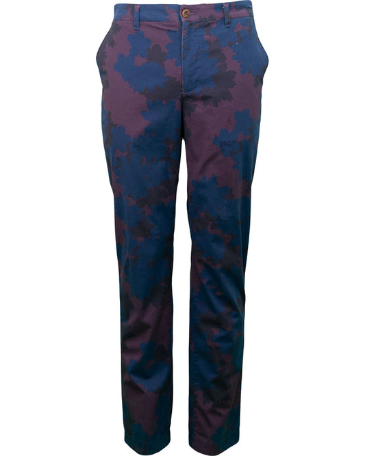 CHARLES SALERNO FLORAL PANT - PLUM