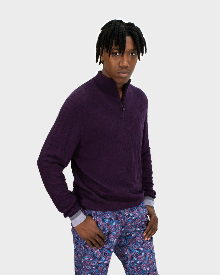 CHARLES SKULL PAISLEY PANTS - SAPPHIRE