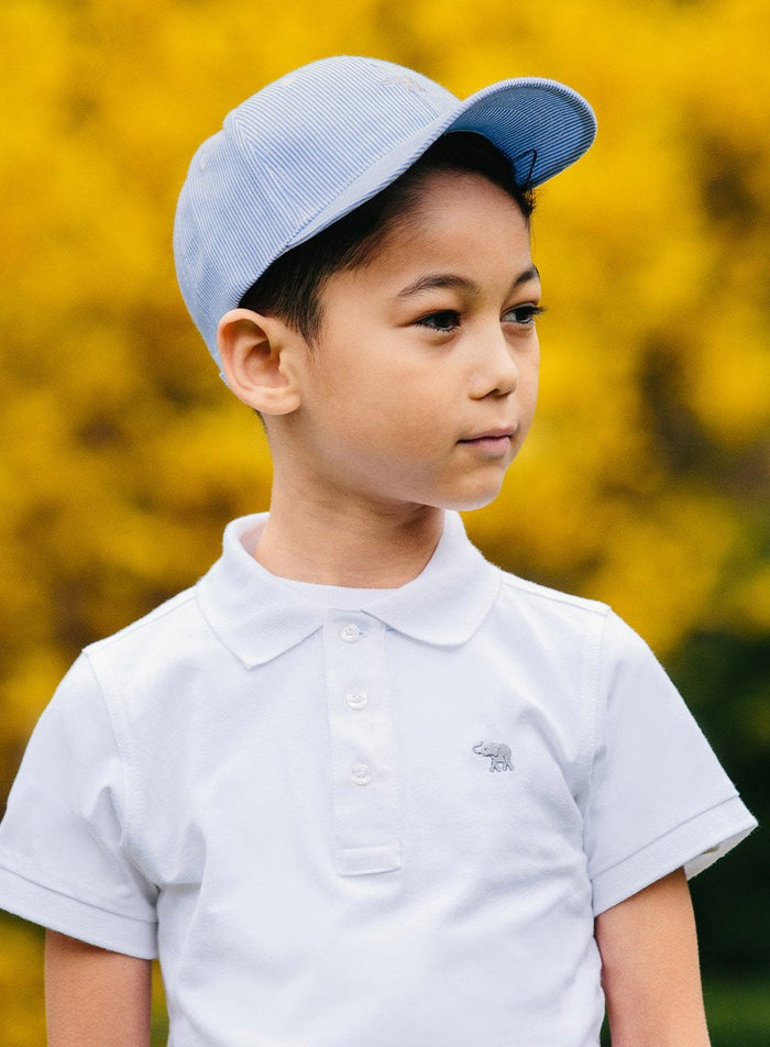 Thomas Brown Cap Charlie Cap in Blue Stripe