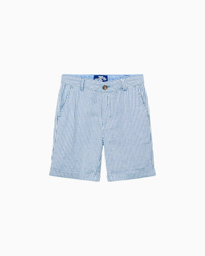 Thomas Brown Shorts Charlie Chino Shorts in Blue Stripe