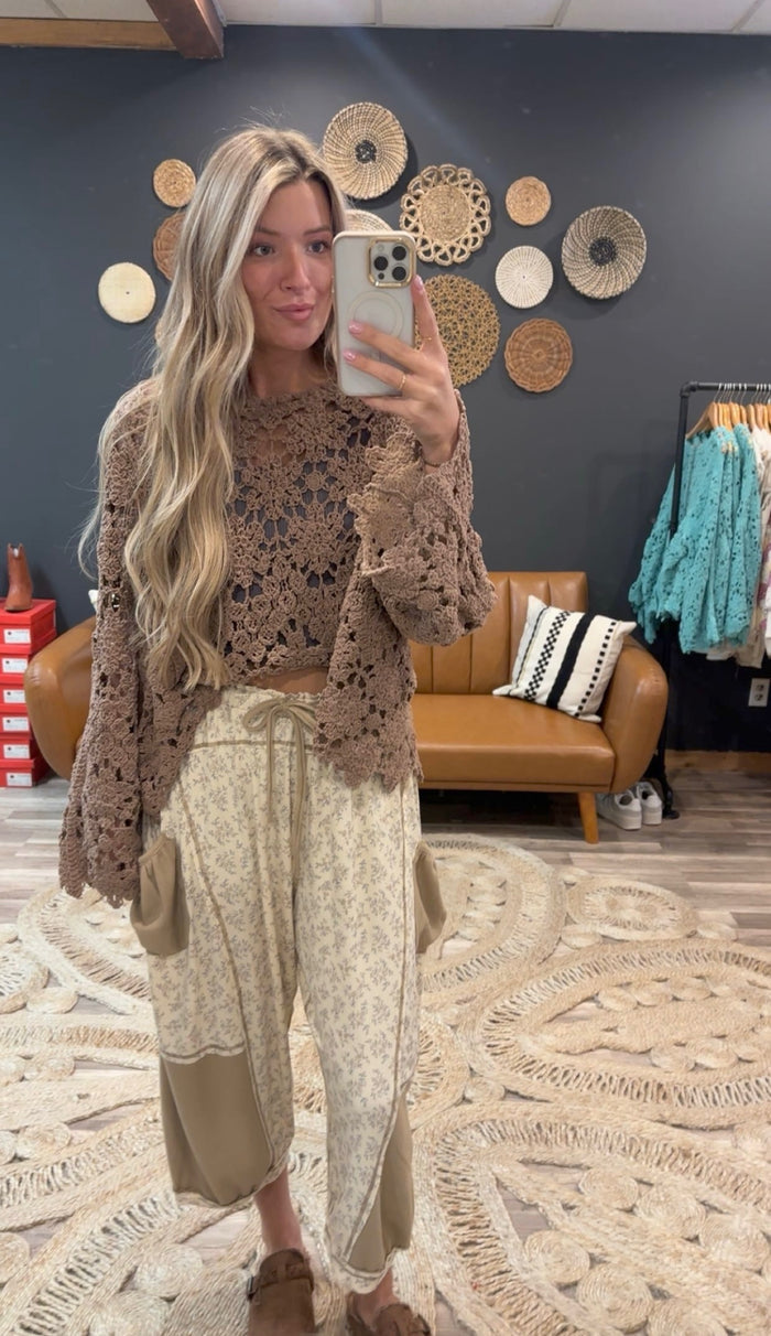 Chocolate Crochet Sweater
