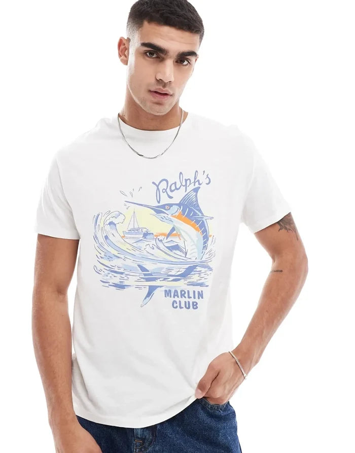 Classic Fit Slub Graphic Tee