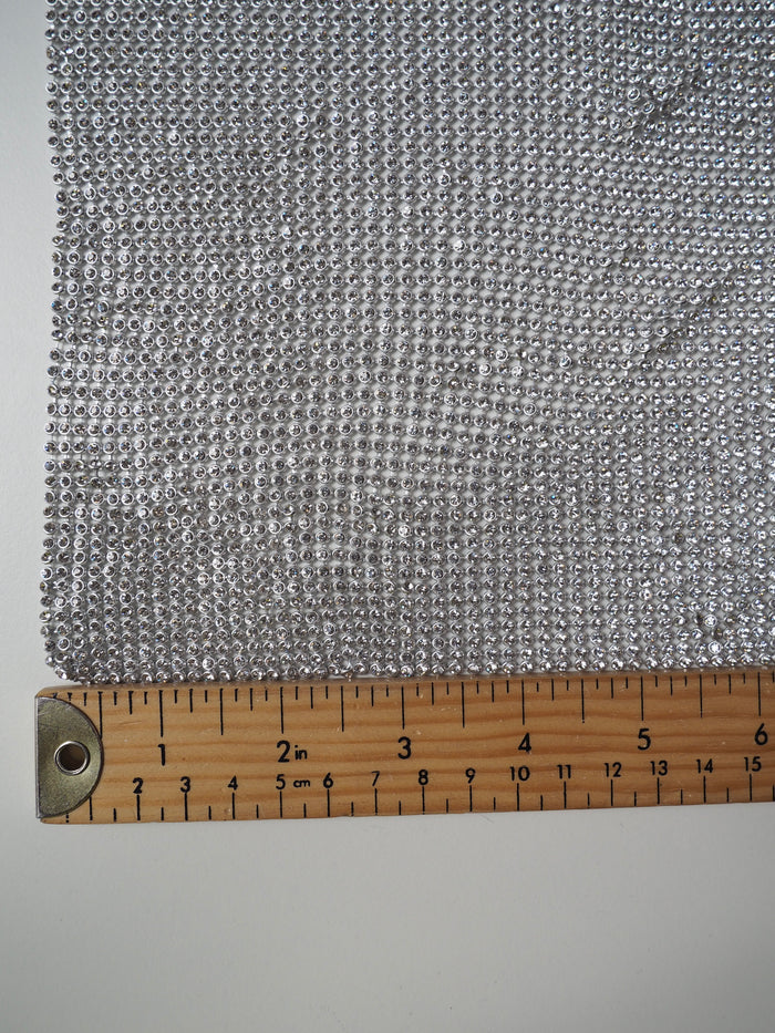 Clear Crystal Silver Chainmail